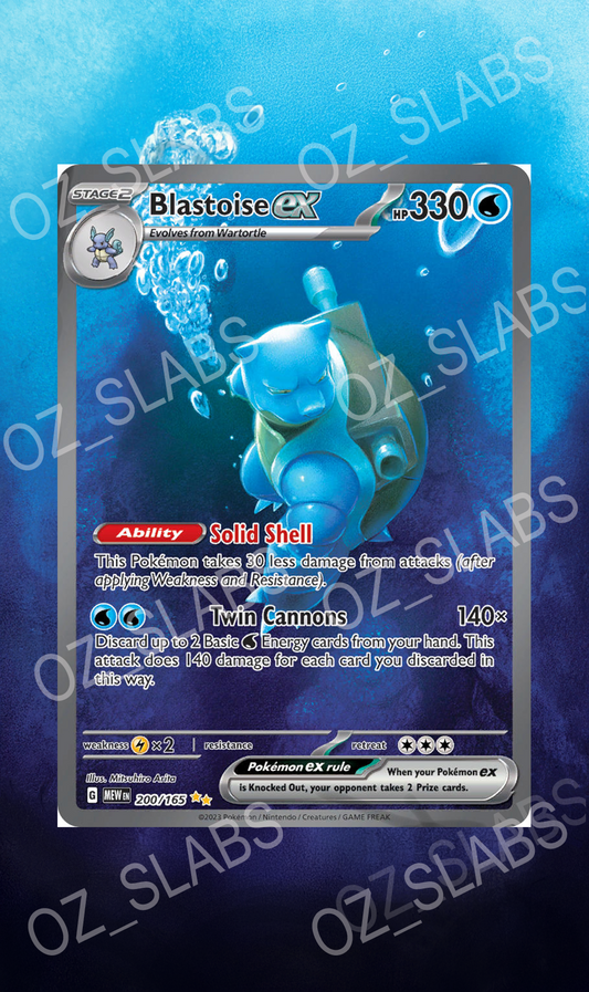 Blastoise EX extended art case