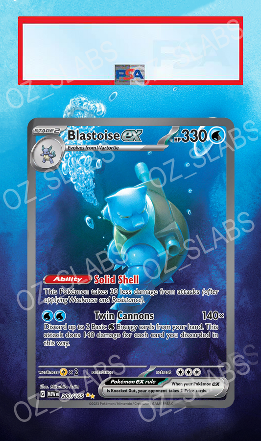 Blastoise EX extended art case