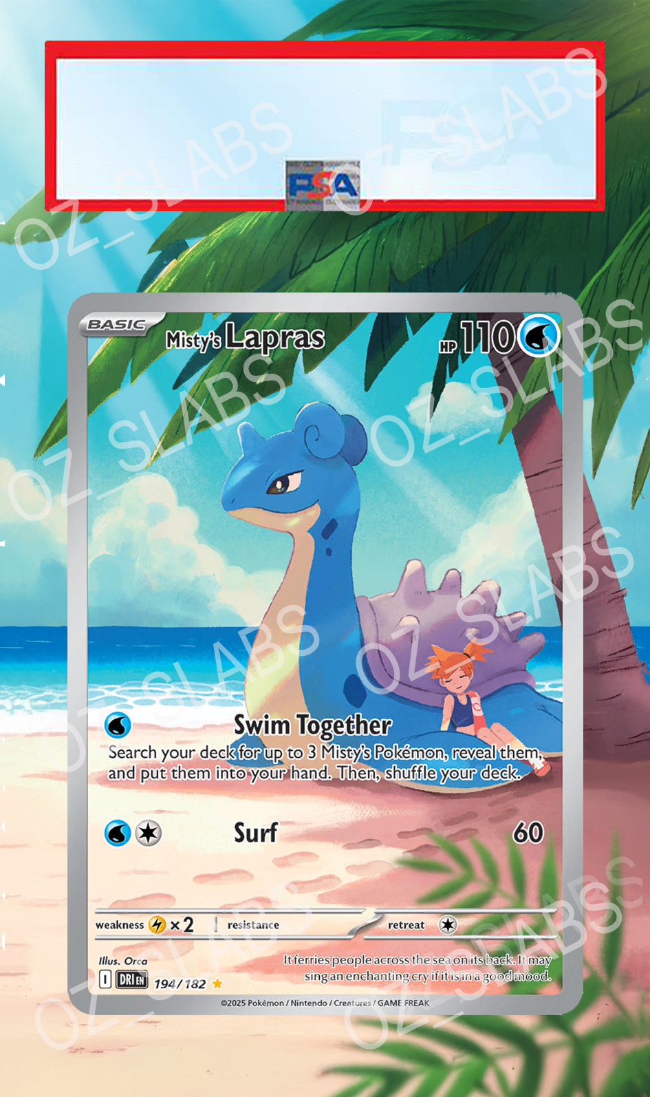 Misty's Lapras extended art case