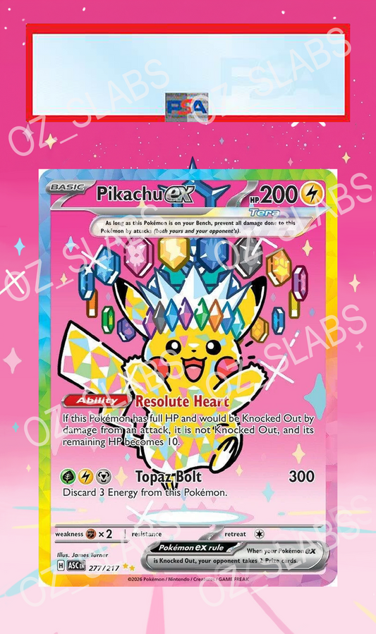 Pikachu EX extended art case
