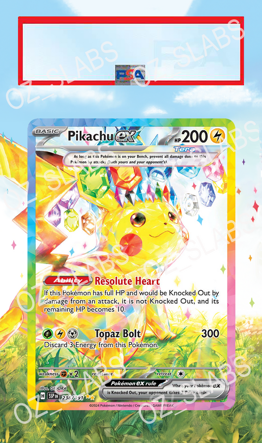 Pikachu EX extended art case