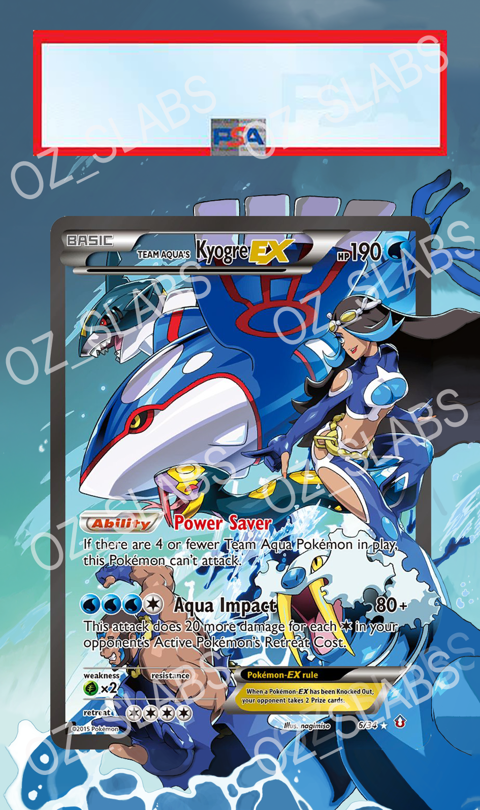 Team Aqua's Kyogre EX extended art case