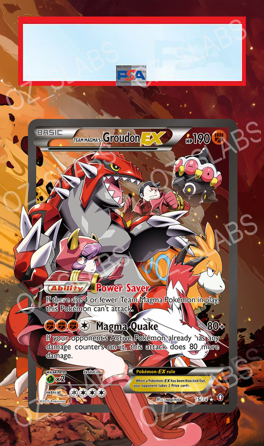 Team Magma's Groudon EX extended art case