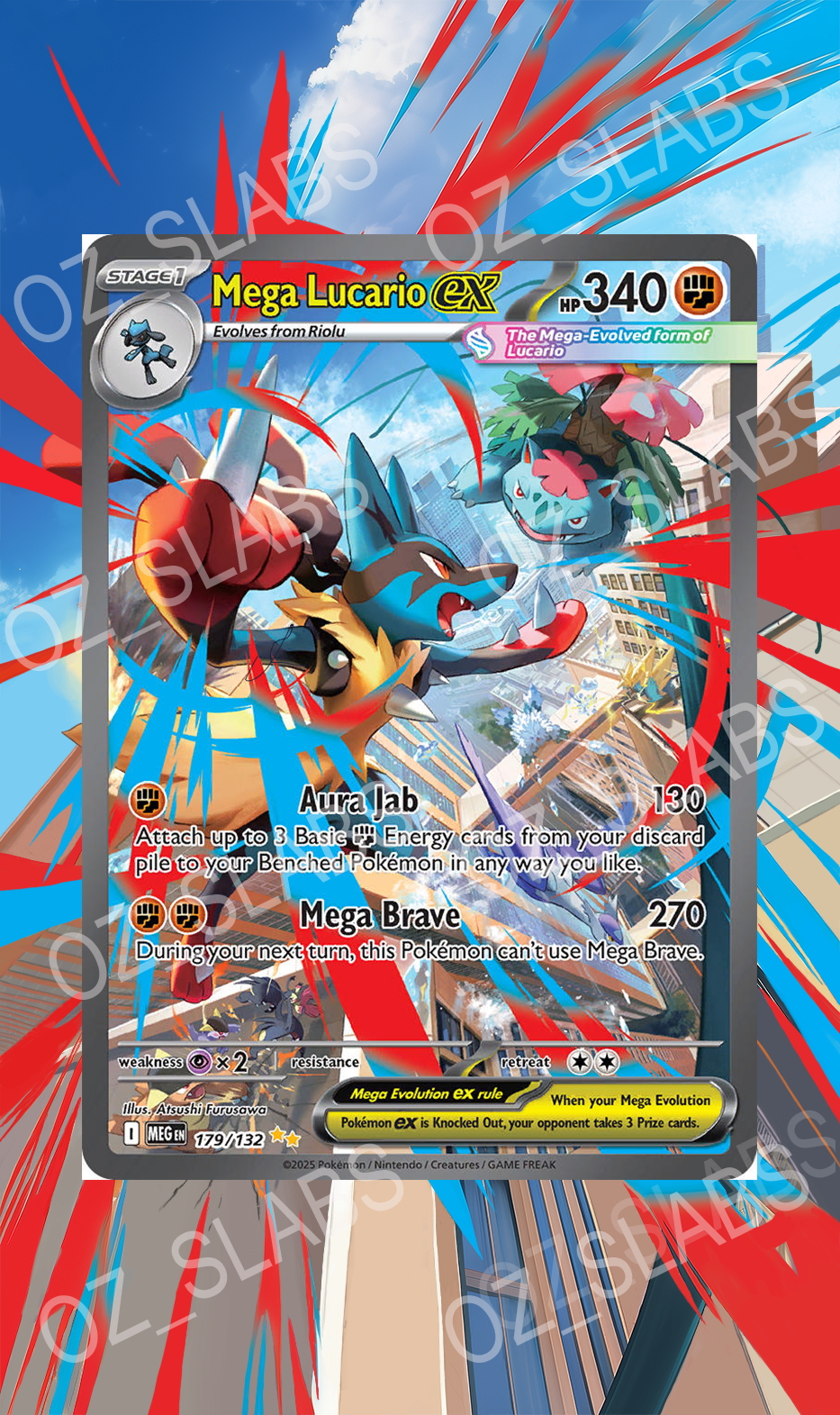 Mega Lucario EX extended art case