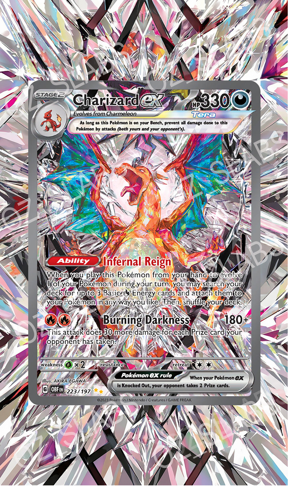 Charizard EX extended art case