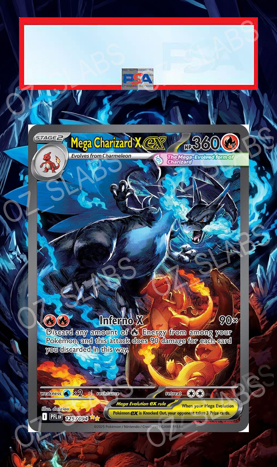 Mega Charizard X EX extended art case