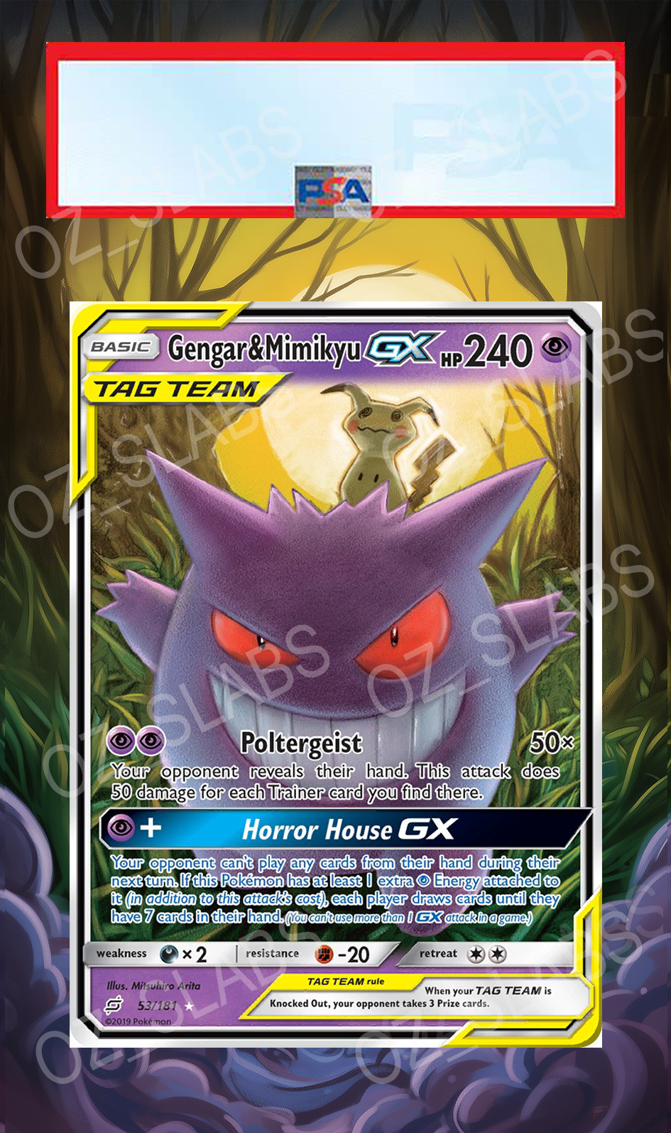 Gengar & Mimikyu GX extended art case