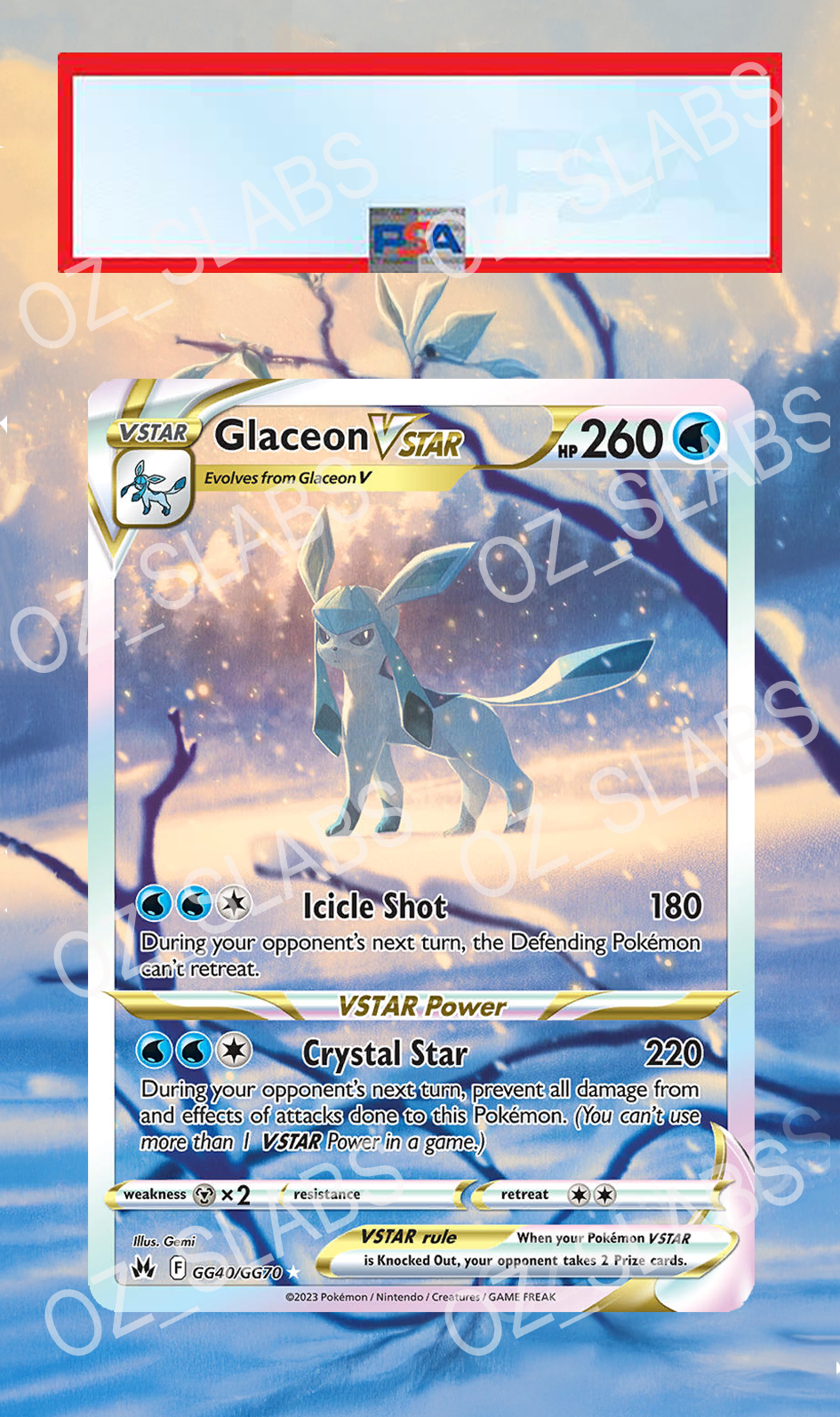 Glaceon VSTAR extended art case