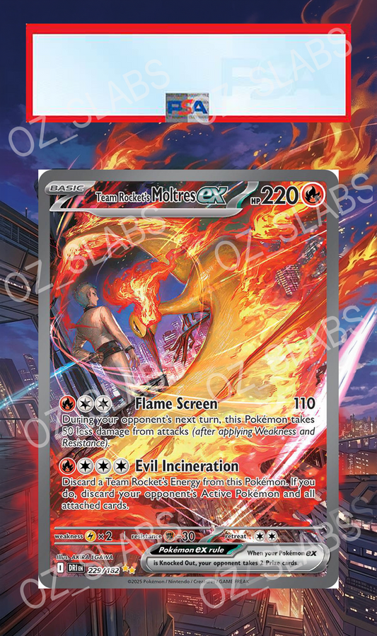 Team Rocket's Moltres EX extended art case