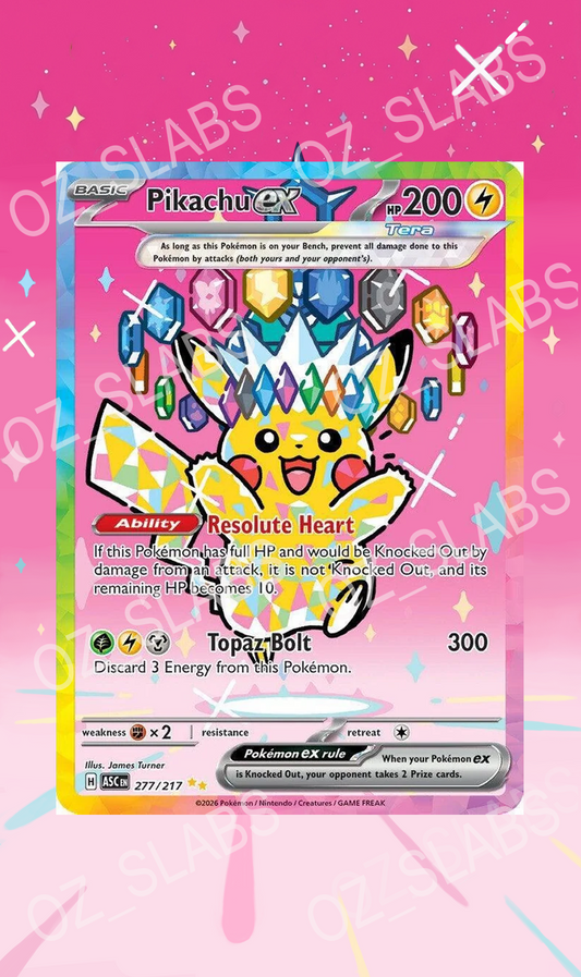 Pikachu EX extended art case
