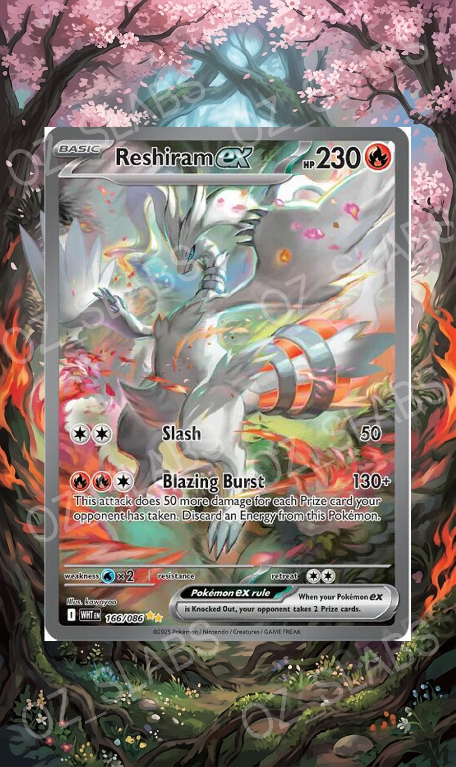 Reshiram EX extended art case