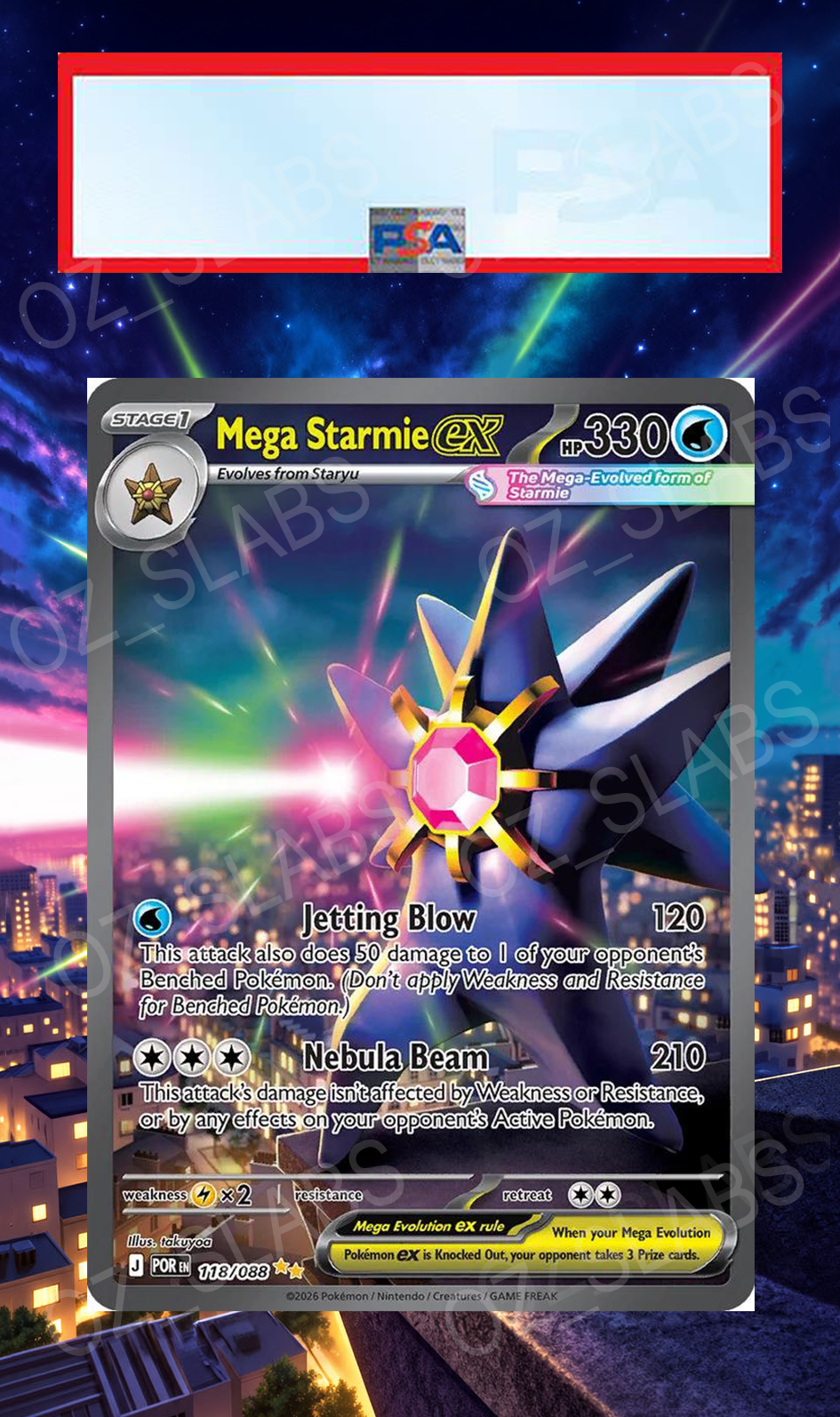 Mega Starmie EX extended art case