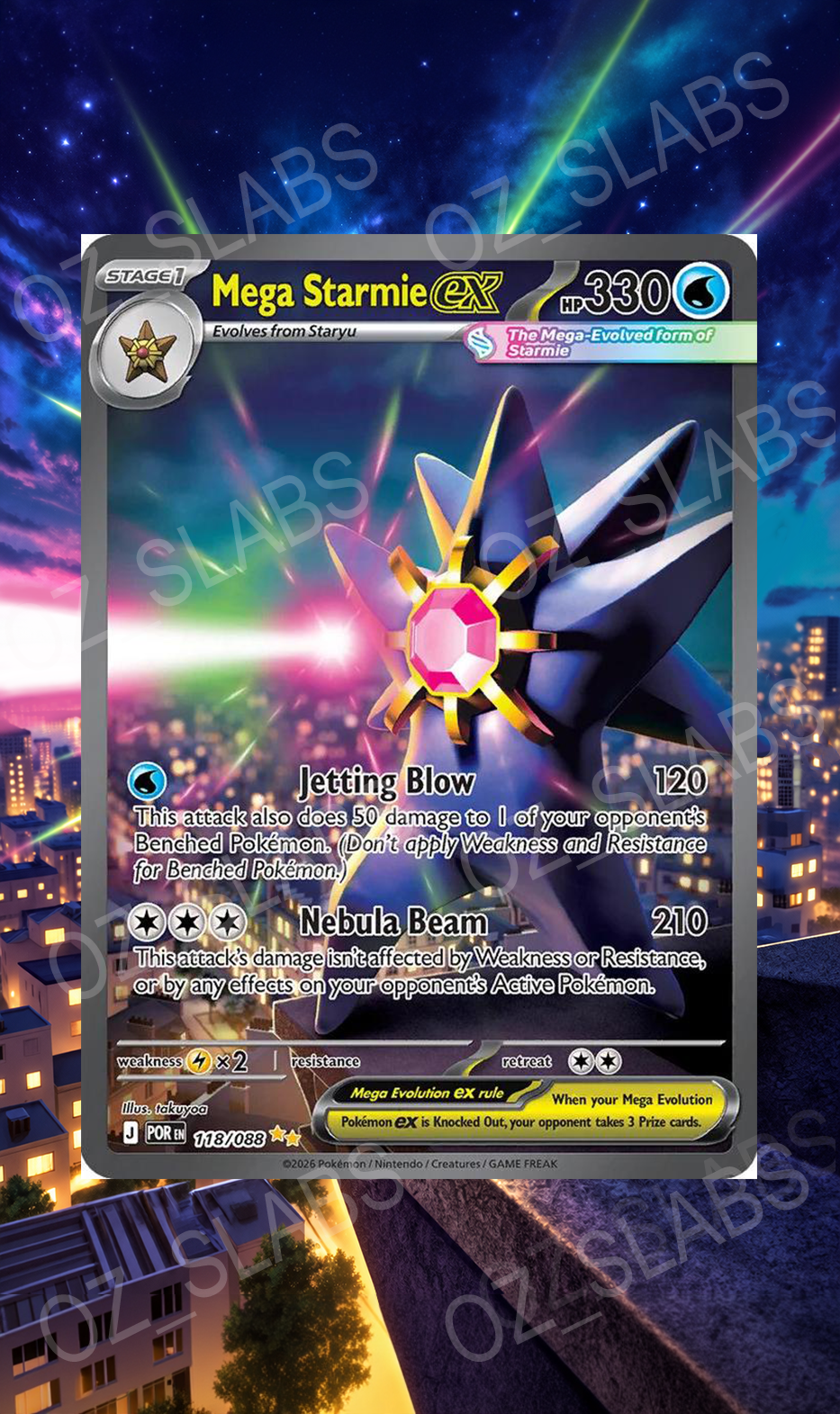 Mega Starmie EX extended art case