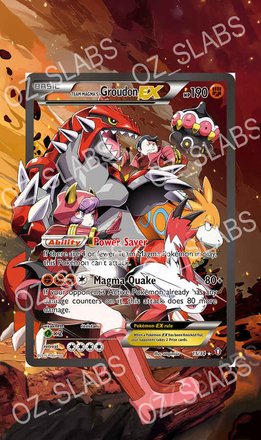 Team Magma's Groudon EX extended art case