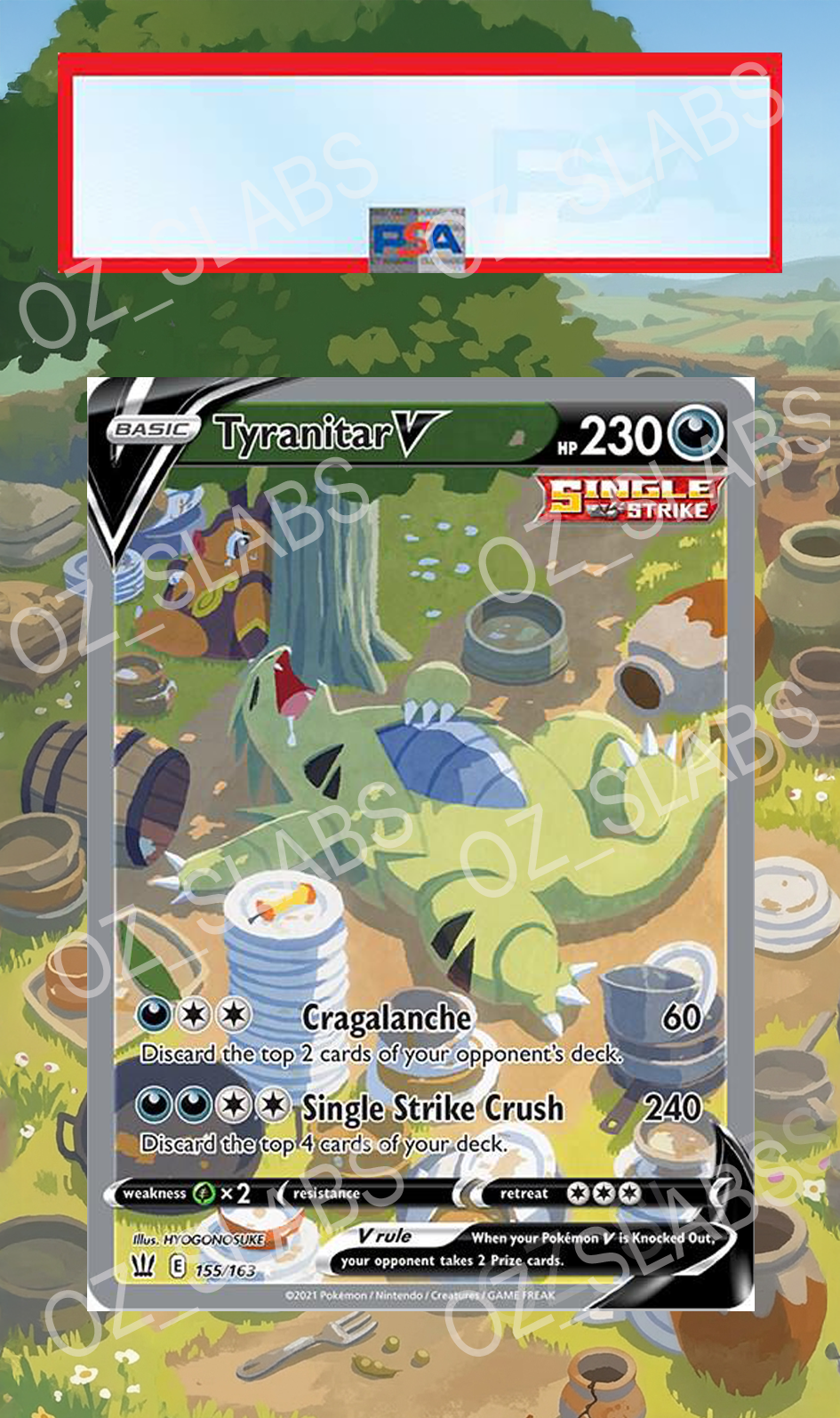 Tyranitar V extended art case