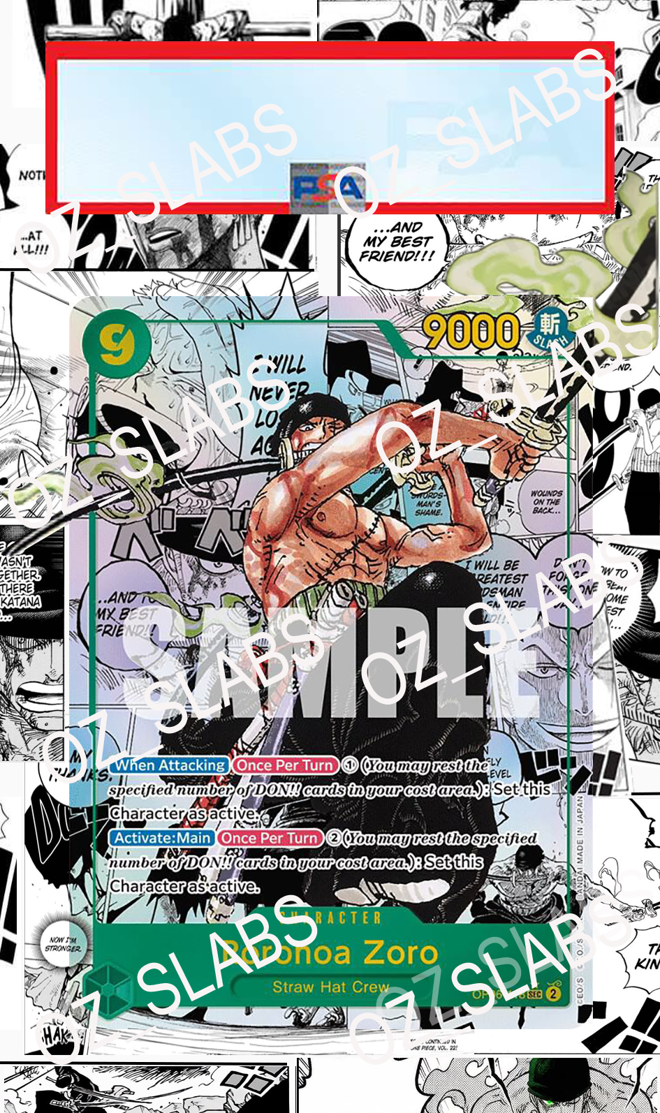 Roronoa Zoro Manga extended art case