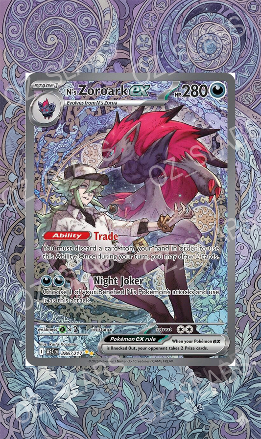 N's Zoroark EX extended art case