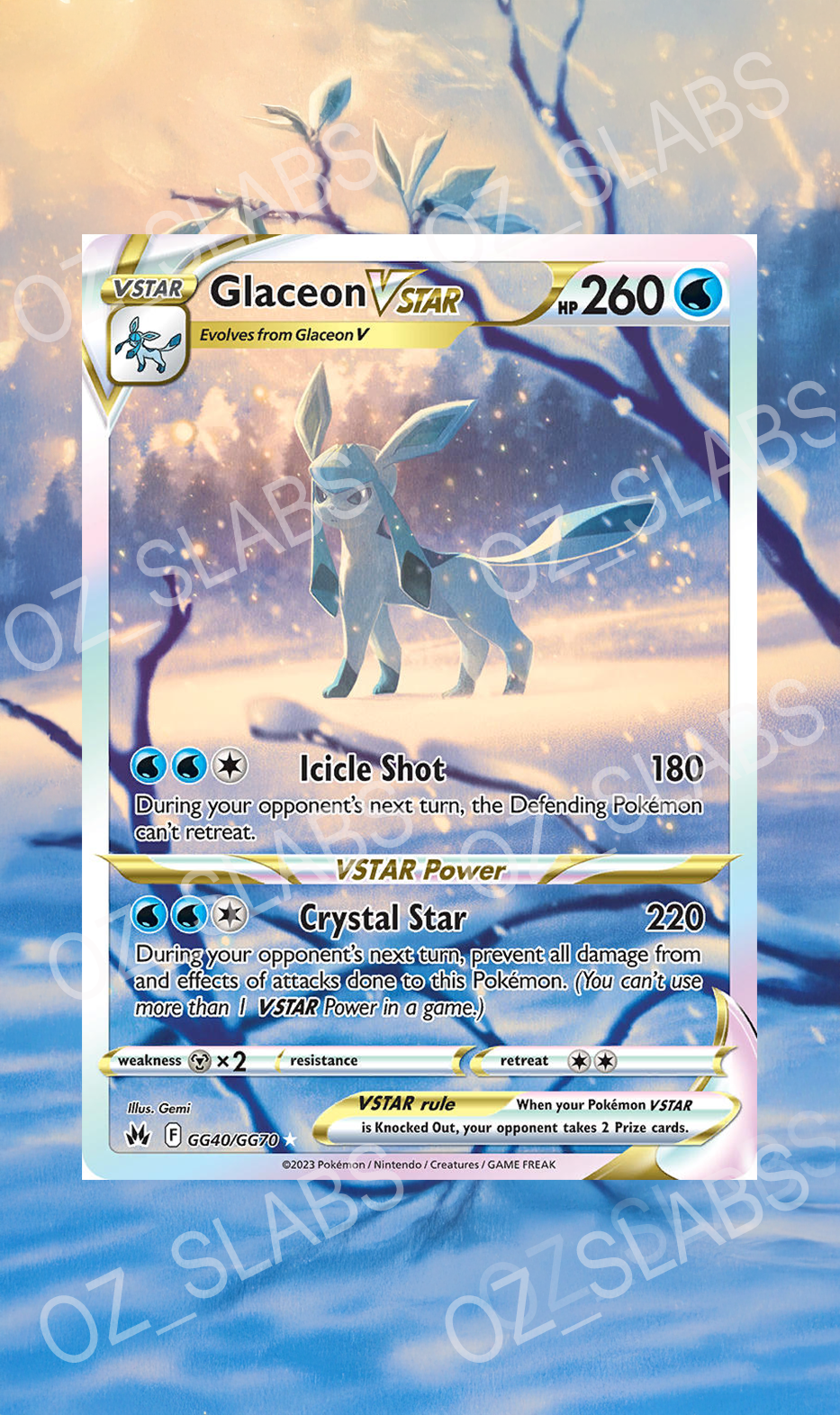 Glaceon VSTAR extended art case
