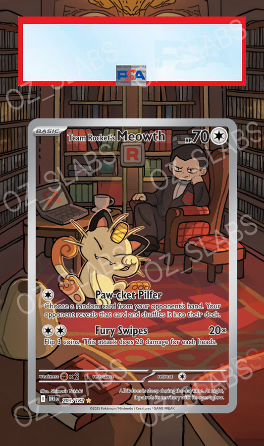Team Rocket's Meowth extended art case
