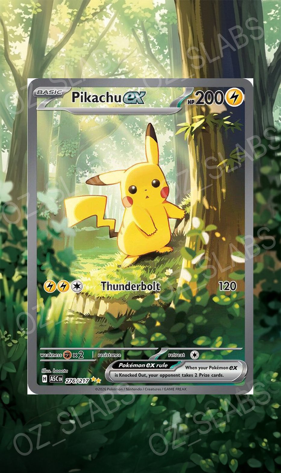 Pikachu EX extended art case
