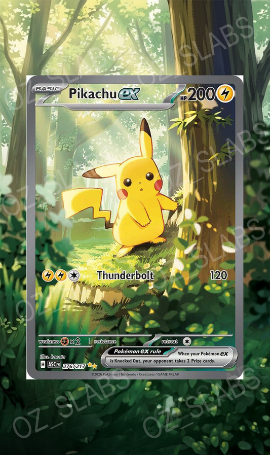 Pikachu EX extended art case