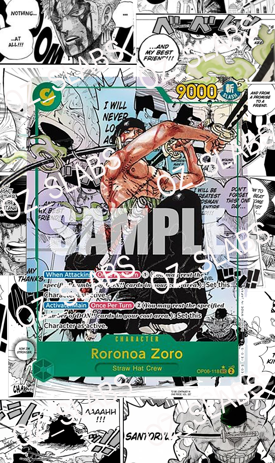 Roronoa Zoro Manga extended art case